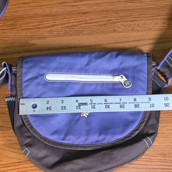 Sherpani Purple Brown Floral Nylon Crossbody Messenger Travel Bag Adjustable - Picture 7 of 13